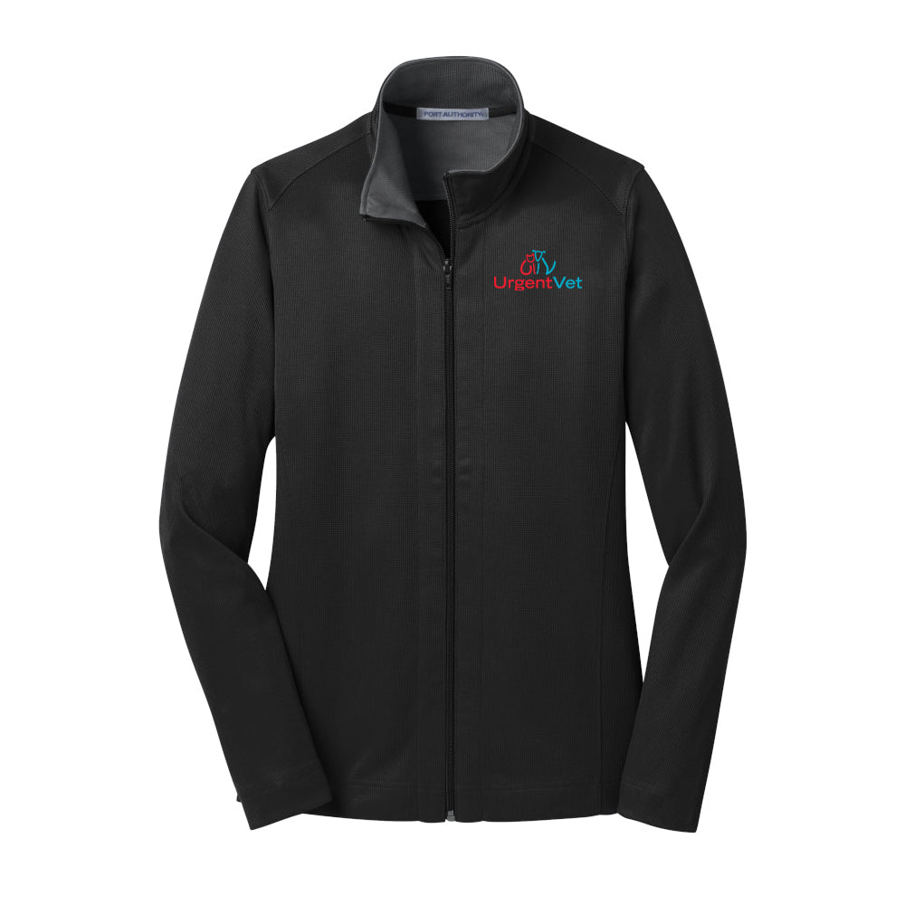 Ladies Vertical Texture Full-Zip Jacket