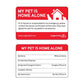 Pet Is Home Alone Keychain & Card Set