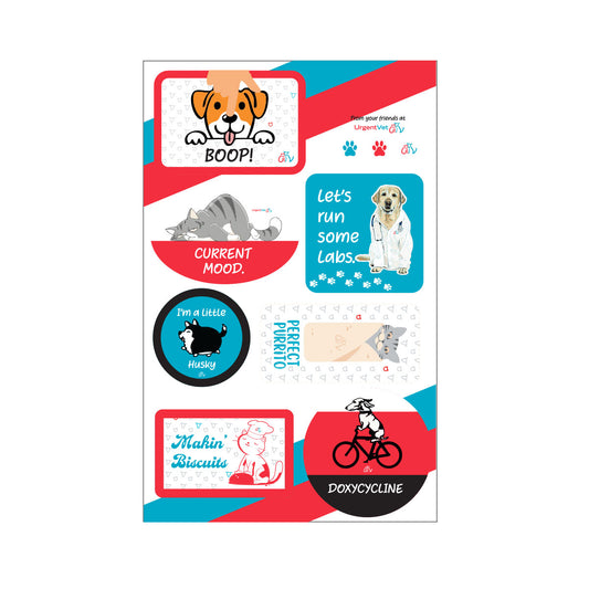 UrgentVet Sticker Sheets